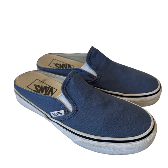Vans Shoes - Vans Classic RARE Slip-on Solid Blue Mules 507452 Women‎ Size 6 S1